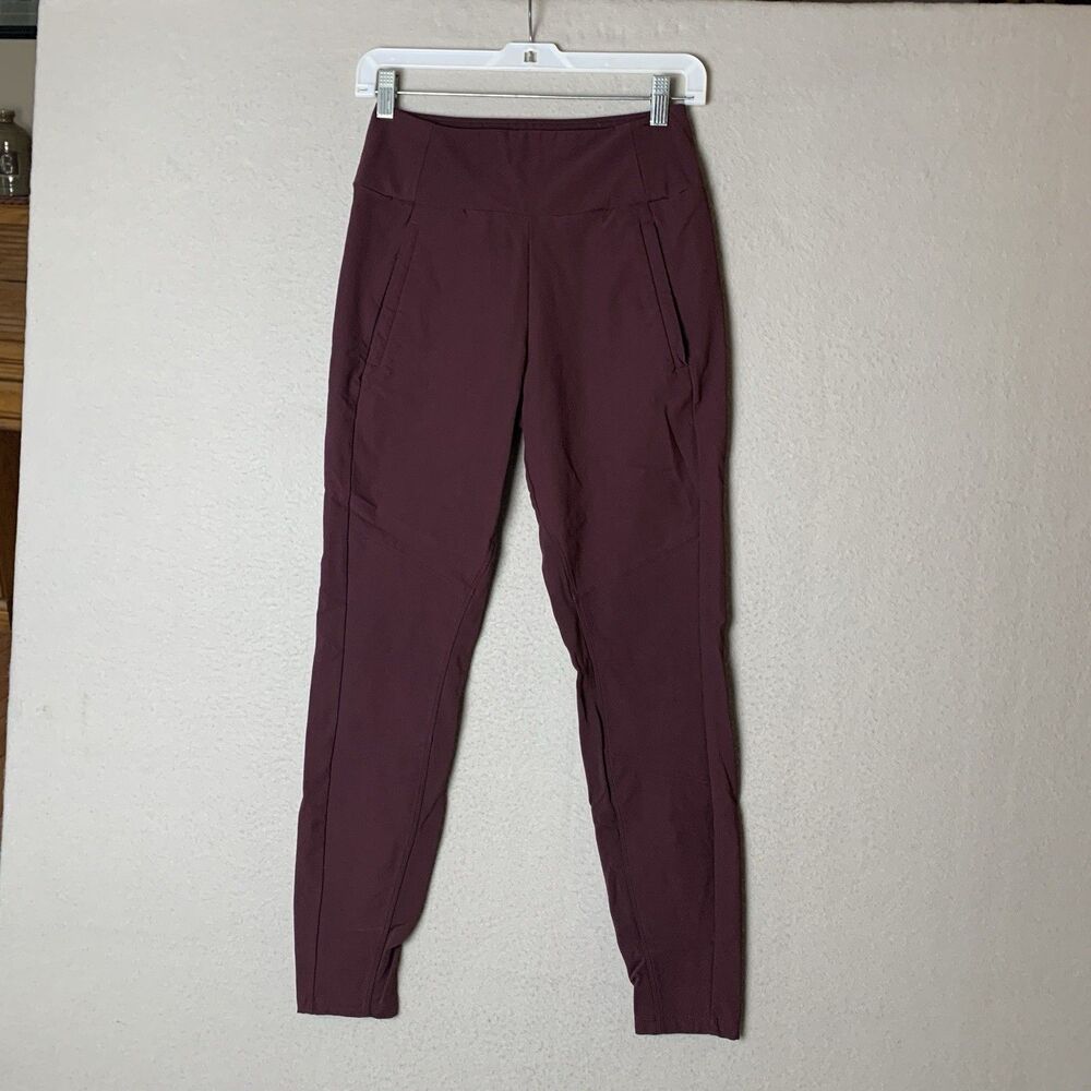 Athleta Pants Women Size 6 Maroon Headlands Hybrid Trek Tight Jogger Athletic